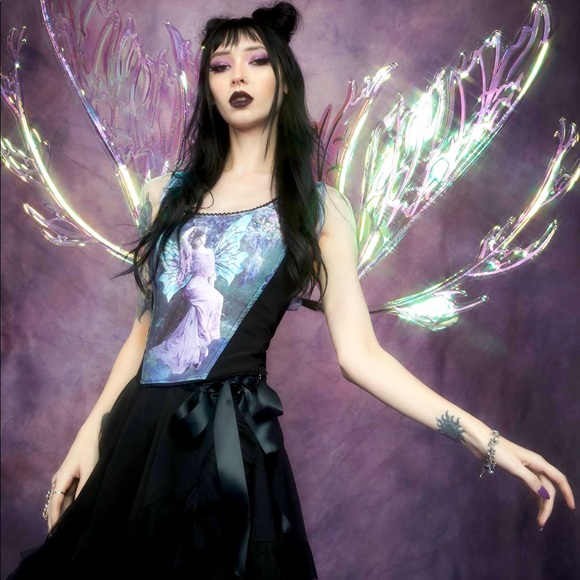 Dolls Kill: Ink and Feather Portrait Print Bodice - Picture 1 of 6